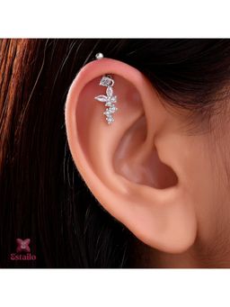 ESTAILO FASHION - Floral Butterfly Ear cuff Earrings