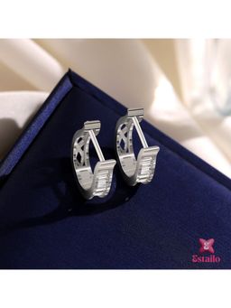 ESTAILO FASHION - Sparkling Dazzle Hoop Earrings