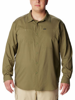 Columbia - Mens Green Omni-Shade Silver Ridge Utility Lite Long Sleeve Shirt