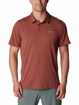 Columbia - Mens Brown Omni-Wick Tech Trail Polo Tshirt