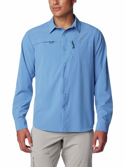 Columbia - Mens Navy Omni-Shade Summit Valley Long Sleeve Shirt