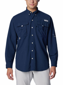 Columbia - Mens Navy Omni-Shade Bahama II Long Sleeve Shirt