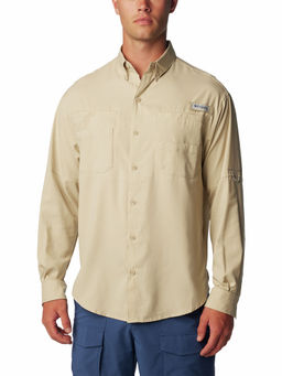 Columbia - Mens Beige Omni-Wick Tamiami II Long Sleeve Shirt