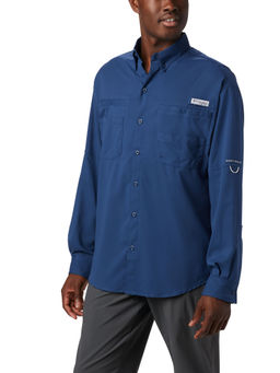 Columbia - Mens Navy Omni-Wick Tamiami II Long Sleeve Shirt