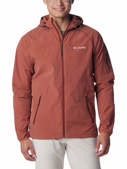 Columbia - Mens Brown Omnishield Tall Heights Hooded Softshell Water and Wind Resistant Jacket