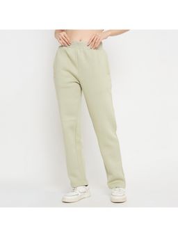 Madame - Solid Straight Pant - Green