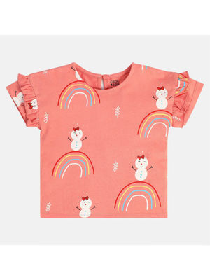 MINI KLUB Girls Pink Knit Top