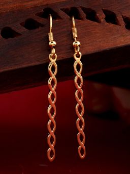 Estele - Gold Plated Spiral Twist Earrings for Women