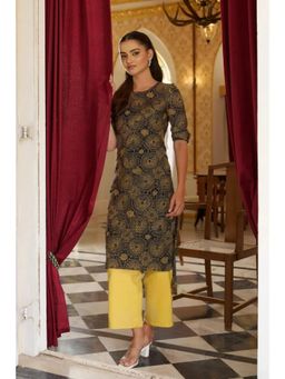 Gahan - Womens Multi-Color Printed Straight Kurta with Pant