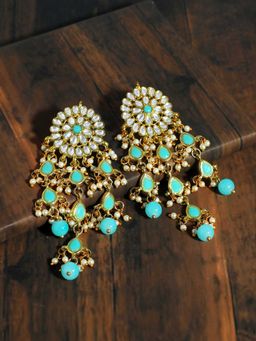 Karatcart - Gold Kundan Tassel Earrings