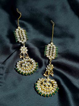Karatcart - Green Kundan Sahara Earrings