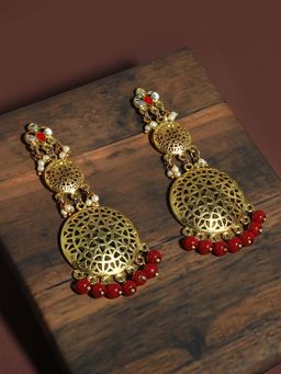 Karatcart - Gold Kundan Earrings