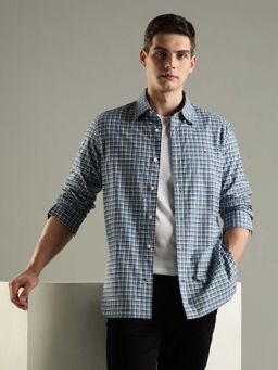 Tommy Hilfiger - Green Checks Regular Fit Cotton Shirt