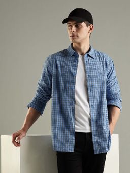 Tommy Hilfiger - Blue Checks Regular Fit Cotton Shirt