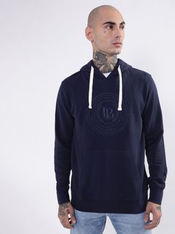 LINDBERGH - Men Blue Solid Hoodies