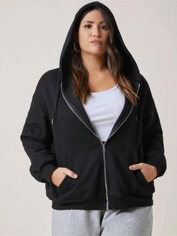 KOTTY - Women Full Sleeve Solid Hooded Sweatshirt