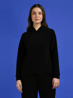 Pepe Jeans - Black Full Sleeve Hooded Sweatshirt