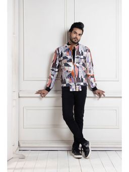 SMRITI - Multicolour Chromatic Chaos Bomber Jacket