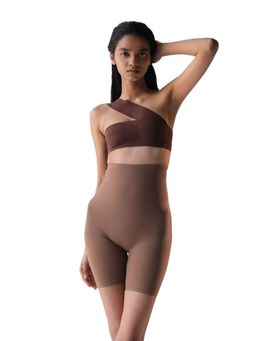 ButtChique - Shorty Core Brown Shapewear Thigh Sculpting, Butt-Lift & Back Support