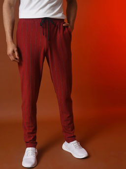 Campus Sutra - Men Striped Stylish Trackpant
