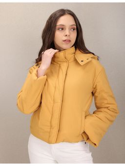 U.S. POLO ASSN. - Mustard Solid Hooded Padded Jacket