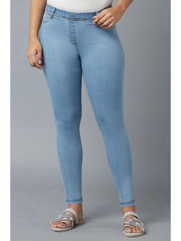 Elleven - Ice Blue Yarn-Dyed Denim Jeggings
