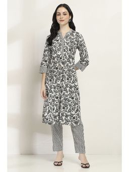 Rangriti - Women Black Viscose Straight Kurta & Pant (Set of 2)