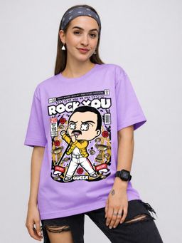 HAZUKU - Women’s Lavender Print T-Shirt