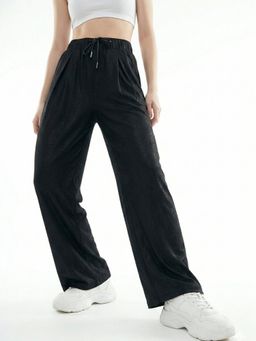 Outzidr - Black High Waist Wide Leg Pant