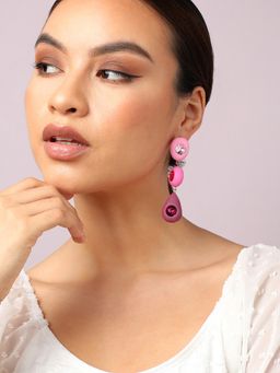 Sohi - Gold Plated Party Designer Stone Drop Earring for Women