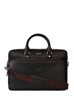Eske - Leonie 16" Genuine Leather Men Laptop-Macbook Messenger Bag with Shoulder Strap