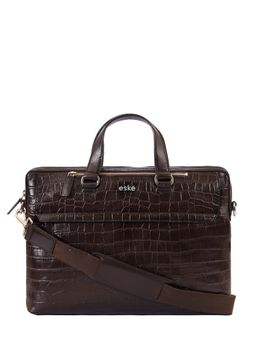 Eske - Oisin 15" Genuine Leather Men Laptop-Macbook Messenger Bag with Shoulder Strap