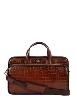 Eske - Brio 15" Genuine Leather Men Laptop-Macbook Messenger Bag with Shoulder Strap