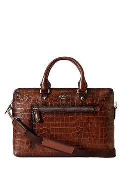 Eske - Griffin 13" Genuine Leather Men Laptop-Macbook Messenger Bag with Shoulder Strap