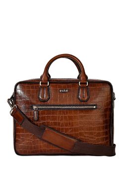 Eske - Finn - 15" Genuine Leather Men Laptop-Macbook Messenger Bag with Shoulder Strap