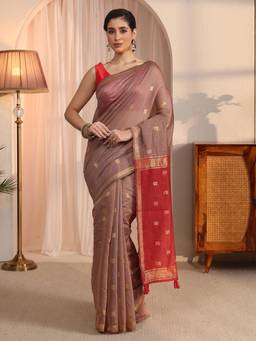 Libas - Mauve Woven Design Saree