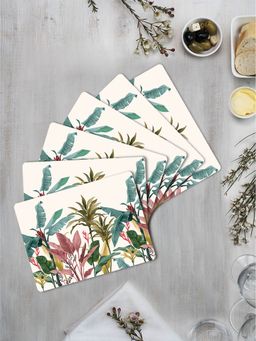 Space of Joy - Banana Leaves Premium Printed Rectangular MDF Wooden Placemats