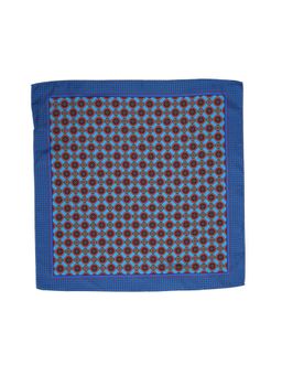 Peter England - Men Blue Print Casual Pocket Square