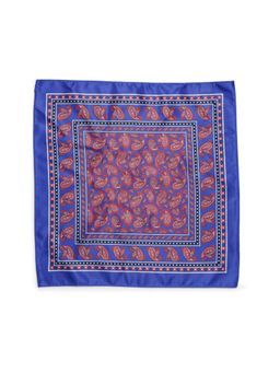 Peter England - Men Blue Print Casual Pocket Square