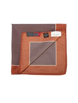 Peter England - Men Brown Print Business Casual Pocket Square