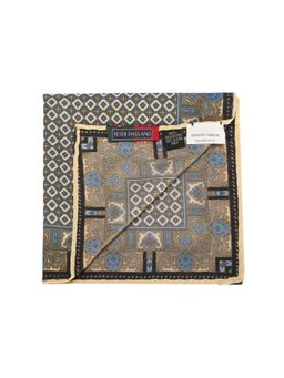 Peter England - Men Blue Print Business Casual Pocket Square