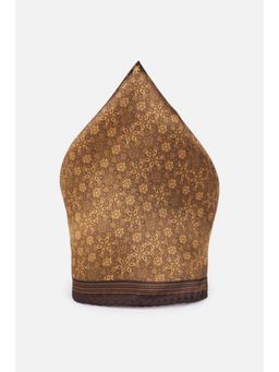 Peter England - Men Brown Print Formal Pocket Square