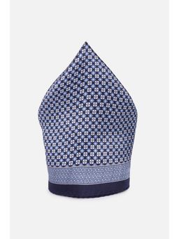 Peter England - Men Blue Print Formal Pocket Square