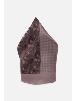 Peter England - Men Brown Print Formal Pocket Square