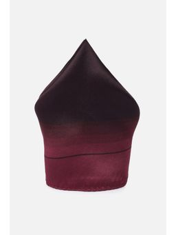 Peter England - Men Burgundy Print Formal Pocket Square