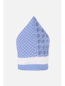 Peter England - Men Blue Print Formal Pocket Square
