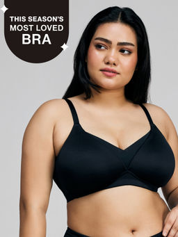 Nykd by Nykaa - Infinity Edge Perfect Shaping Padded Non Wired T-Shirt Bra NYB202 Black