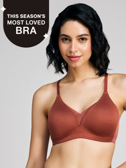Nykd by Nykaa - Infinity Edge Perfect Shaping Padded Non Wired T-Shirt Bra NYB202 Rust