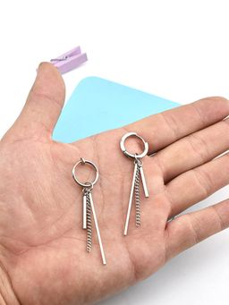 Yellow Chimes - Silver Plated Dangler Earrings