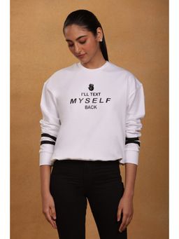 Masaba - White Slogan Sweatshirt